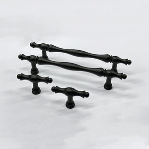 Solid Brass Vintage Cabinet Pulls & Knobs - Black Finish Hardware - #4 - 128mm / 1pc