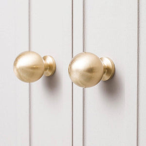 Solid Brass Round Cabinet Pulls & Knobs - Brushed Gold Finish - view 6