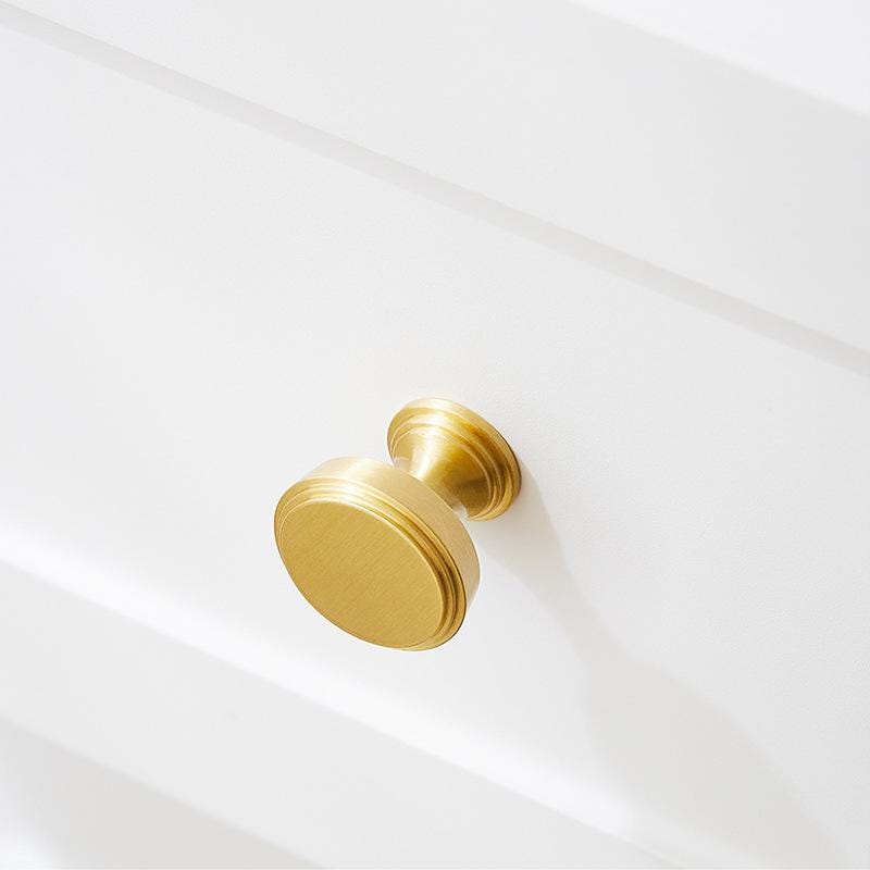 Solid Brass Drawer Pulls Gold Cabinet Handles Vintage Style T Bar Wardrobe Knobs Kitchen Cupboard Handles Brushed Finish Luxury Design
