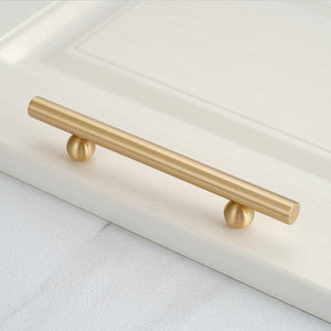 Solid Brass Round Cabinet Pulls & Knobs - Brushed Gold Finish - view 9