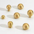 Solid Brass Round Cabinet Pulls & Knobs - Gold Finish for Cabinets - #1 - 18mm / 1pc