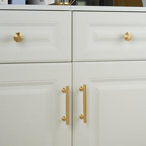 Solid Brass Knurled Cabinet Pulls & Knobs - Brushed Gold Finish - #3 - 224mm / 1pc