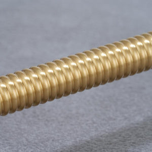 Solid Brass Knurled Cabinet Pulls & Knobs - Brushed Gold Finish - #3 - 128mm / 1pc