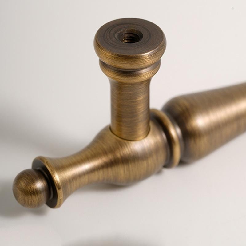 Solid Brass Vintage Cabinet Pulls & Knobs - Bronze Finish Hardware - #4 - 30mm / 1pc