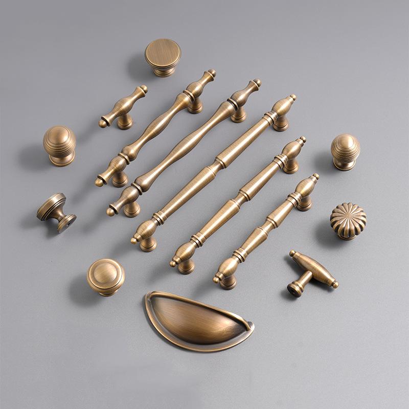 Solid Brass Vintage Cabinet Pulls & Knobs - Bronze Finish Hardware - #6 - 25.5mm / 1pc