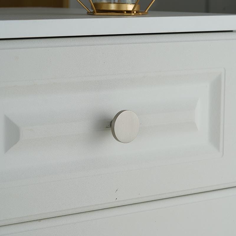 Solid Brass Knurled Texture Cabinet Handles Drawer Pulls Wardrobe Knobs Matte Nickel Finish Furniture Hardware Modern Industrial Style