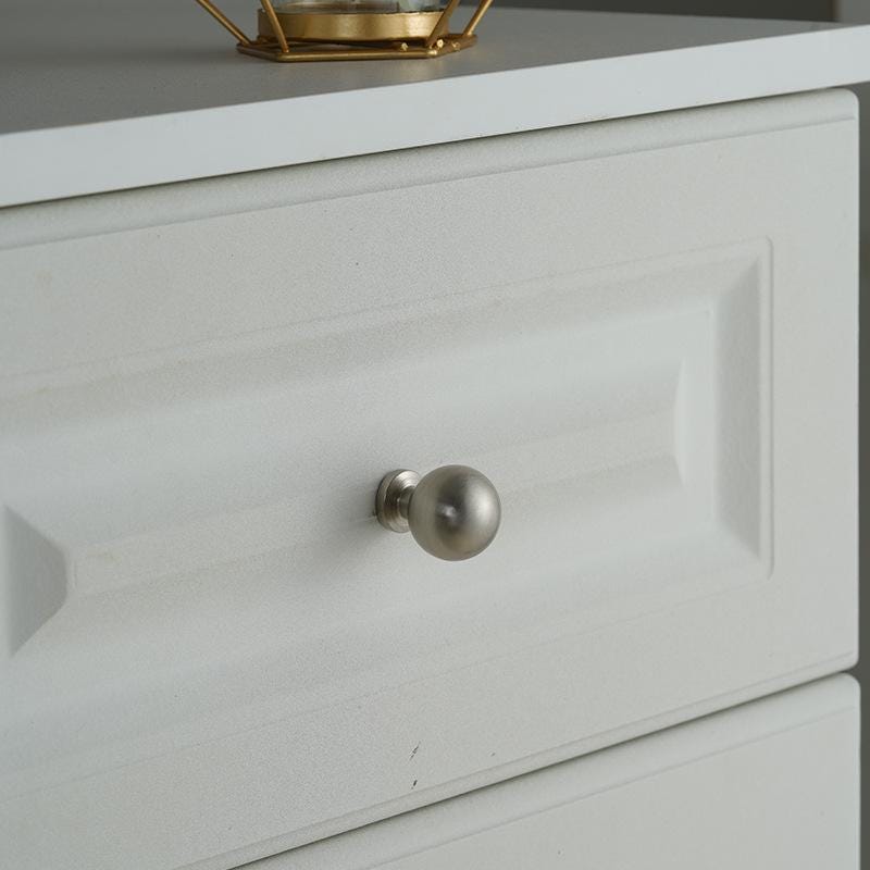 Solid Brass Knurled Texture Cabinet Handles Drawer Pulls Wardrobe Knobs Matte Nickel Finish Furniture Hardware Modern Industrial Style