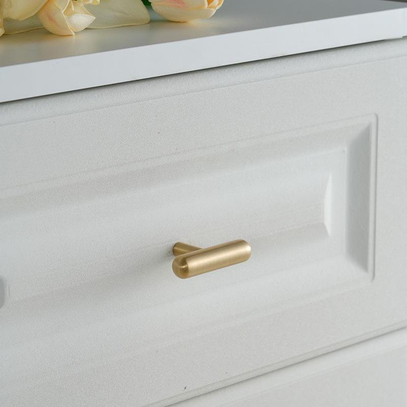 Solid Brass Square Cabinet Pulls & Knobs - Brushed Gold Finish - #4 - 224mm / 1pc