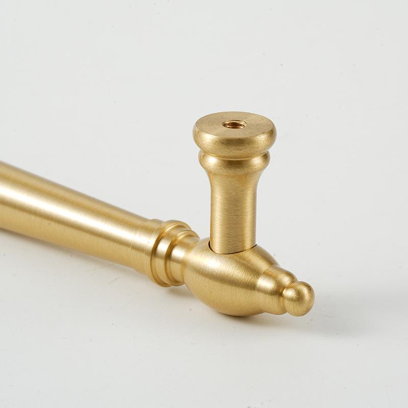 Solid Brass Vintage Cabinet Pulls & Knobs - Gold Finish Hardware - #6 T-Shape / 1pc