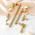 Solid Brass Vintage Cabinet Pulls & Knobs - Gold Finish Hardware - #1 / 1pc