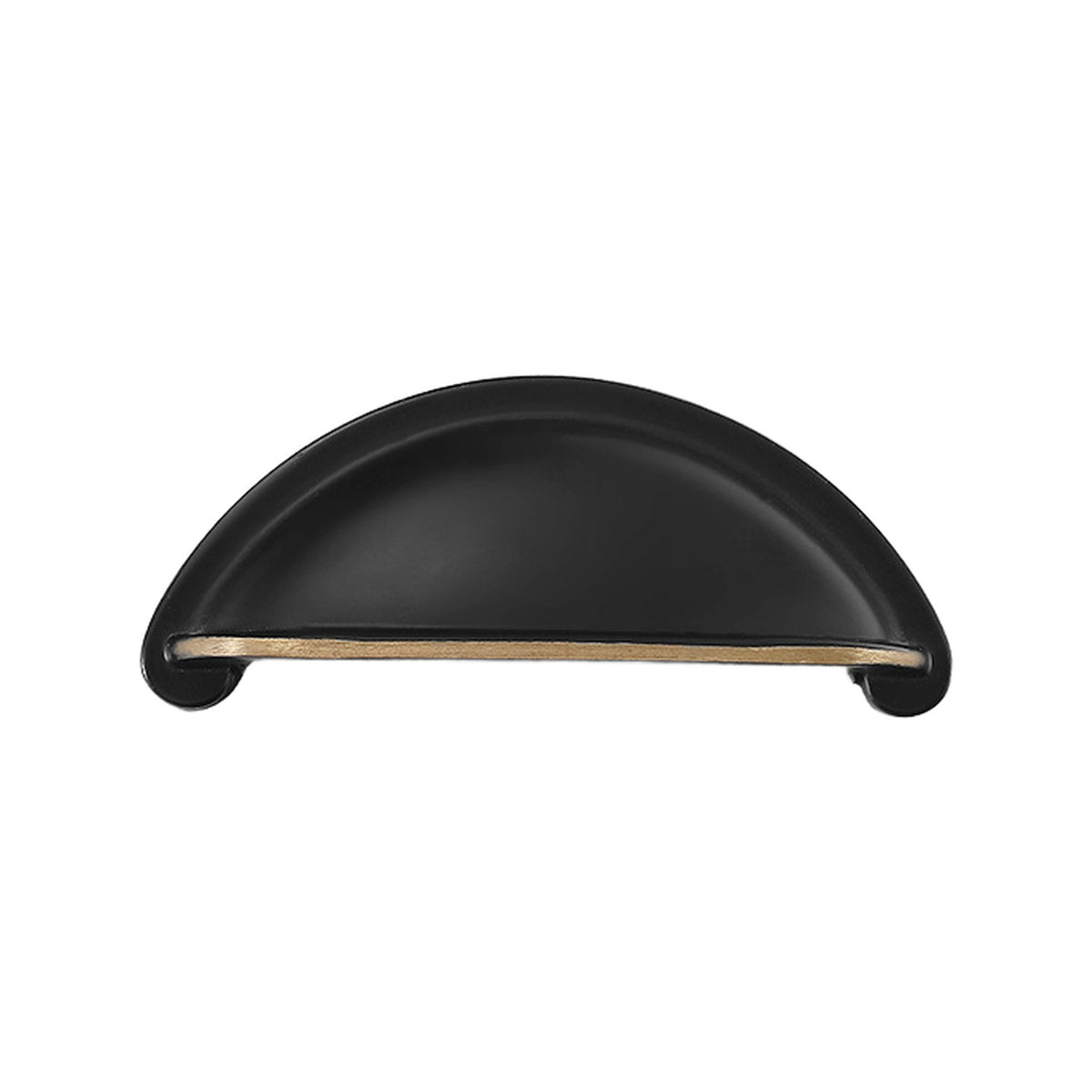 Open-Back Cup Pull in Blackened Bronze, front view.