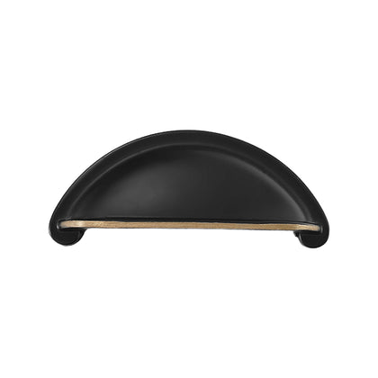 Open-Back Cup Pull in Blackened Bronze, front view.
