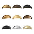 Open-Back Cup Pull shown in 9 finishes.