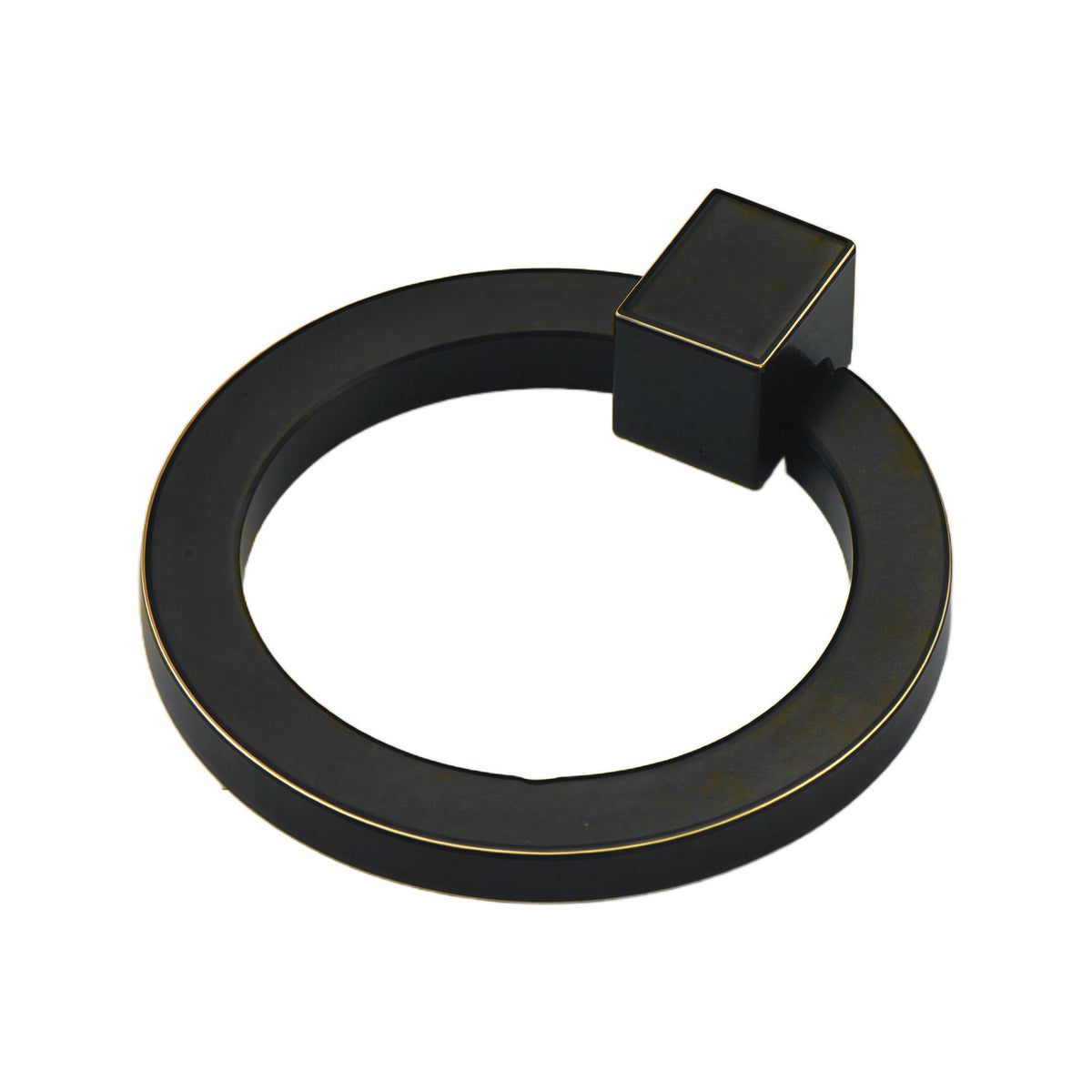 Black round ring pull with a square mount, option No. 11.
