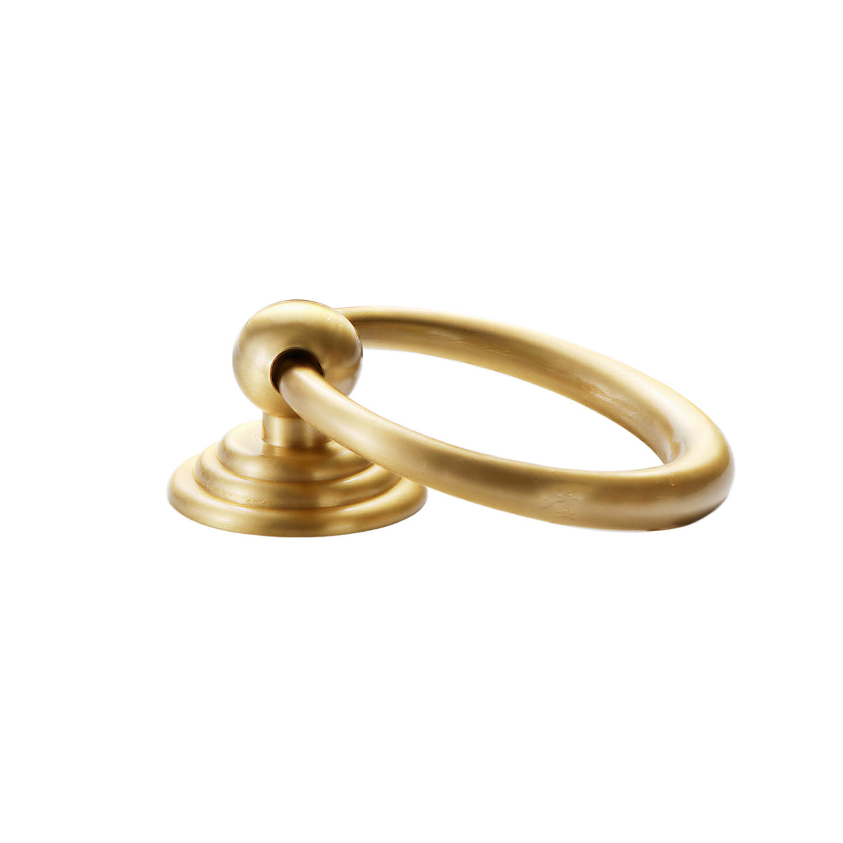 Gold-tone ring pull with a round base, 48 mm, option No. 24.