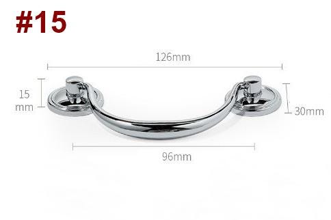 Solid Brass Art Deco Cabinet Pulls & Knobs - Chrome Finish Hardware - #2 - 20mm / 1 pc