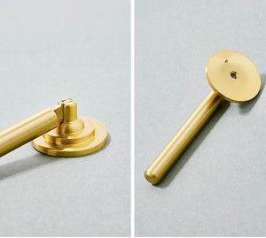 Solid Brass Art Deco Cabinet Pulls & Knobs - Gold Finish Hardware - #3 - 25mm / 1 pc