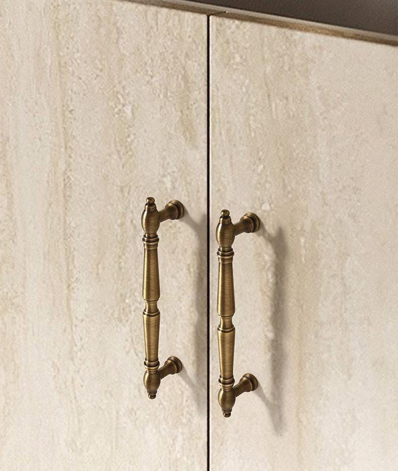 Solid Brass Cabinet Cup Pulls - Antique Bronze Finish for Cabinets - #1 - 31mm / 1pc