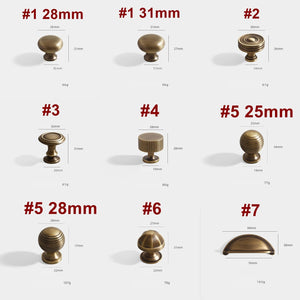 Solid Brass Cabinet Cup Pulls - Antique Bronze Finish for Cabinets - #2 / 1pc