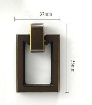 Solid Brass Cabinet Cup Pulls - Antique Bronze Finish for Cabinets - view 3