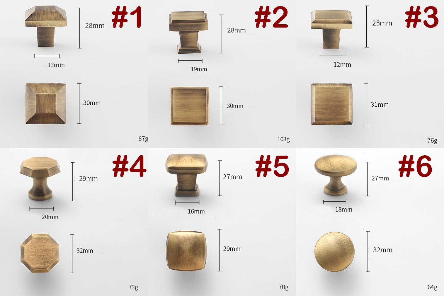 Solid Brass Cabinet Cup Pulls - Antique Bronze Finish for Cabinets - #2 / 1pc