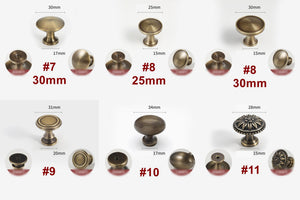 Solid Brass Cabinet Cup Pulls - Antique Bronze Finish for Cabinets - #2 - 25mm / 1pc