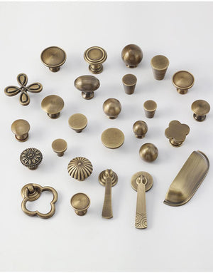 Solid Brass Cabinet Cup Pulls - Antique Bronze Finish for Cabinets - #5 - 20mm / 1pc