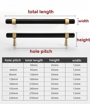 Solid Brass Cabinet Cup Pulls - Black Finish Decorative Hardware - Brass 95mm / 1pc