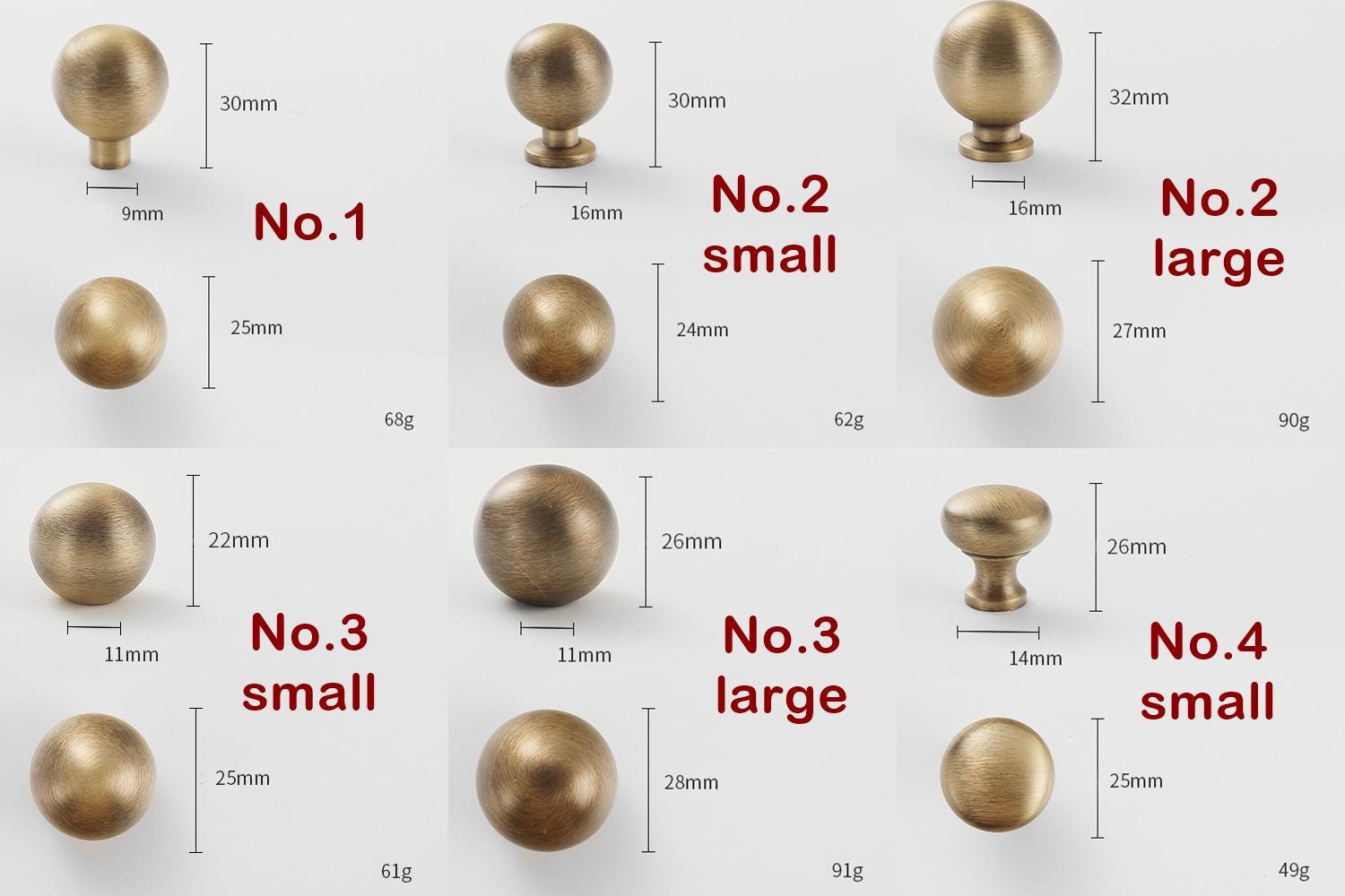 Solid Brass Cabinet Cup Pulls - Bronze Finish Decorative Hardware - No.2 small / 1pc