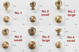 Solid Brass Cabinet Cup Pulls - Bronze Finish Decorative Hardware - No.2 small / 1pc