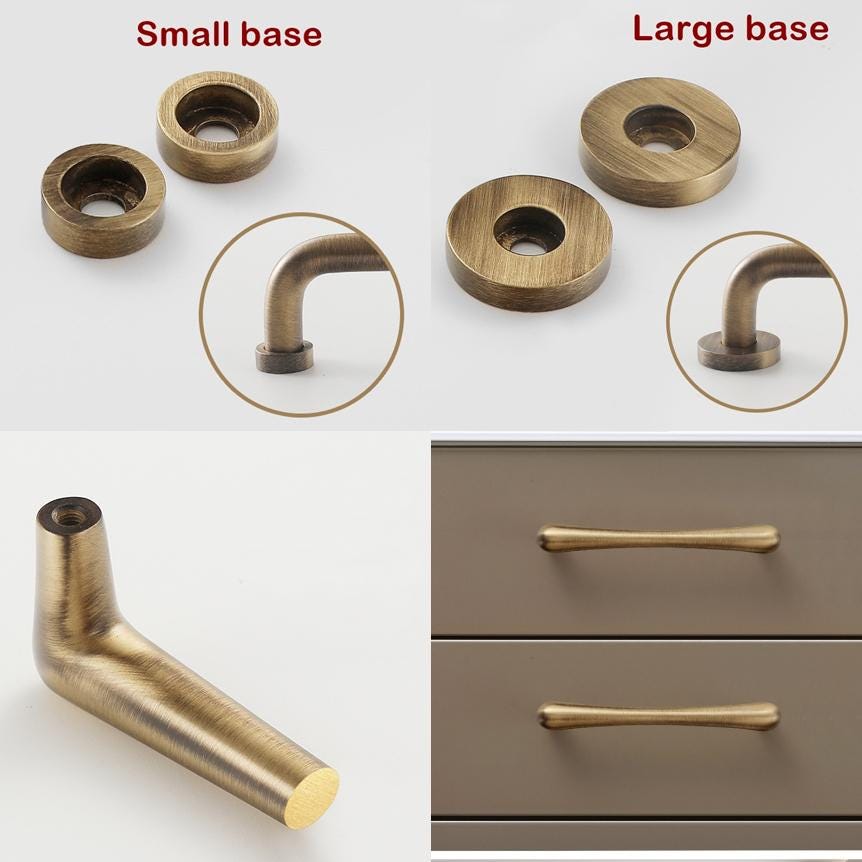 Solid Brass Cabinet Cup Pulls - Bronze Finish Decorative Hardware - No.4 medium / 1pc