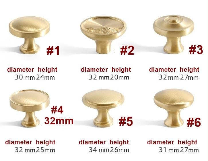 Solid Brass Cabinet Cup Pulls - Furniture for Cabinets & Drawers - #2 / 1pc