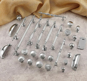 Solid Brass Cabinet Cup Pulls - Chrome Finish Decorative Hardware - #5 / 1pc