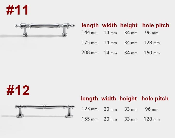 Solid Brass Cabinet Cup Pulls - Silver Finish Decorative Hardware - #3 - 25mm / 1pc