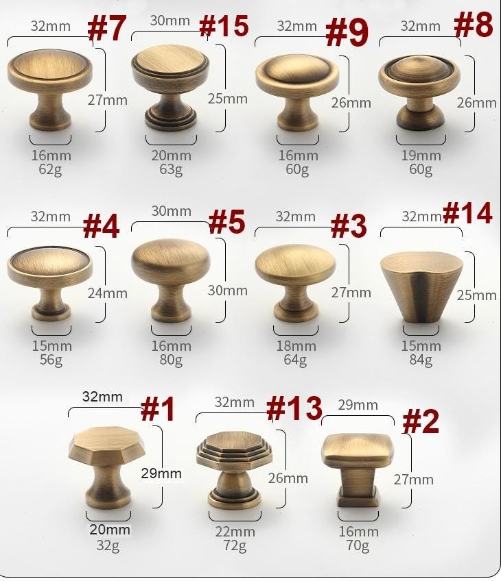 Solid Brass Cabinet Cup Pulls - Vintage Hardware for DIY Projects - #4 / 1pc