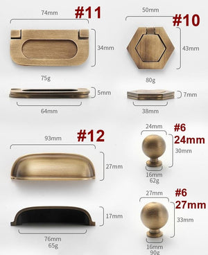 Solid Brass Cabinet Cup Pulls - Vintage Hardware for DIY Projects - #5 / 1pc