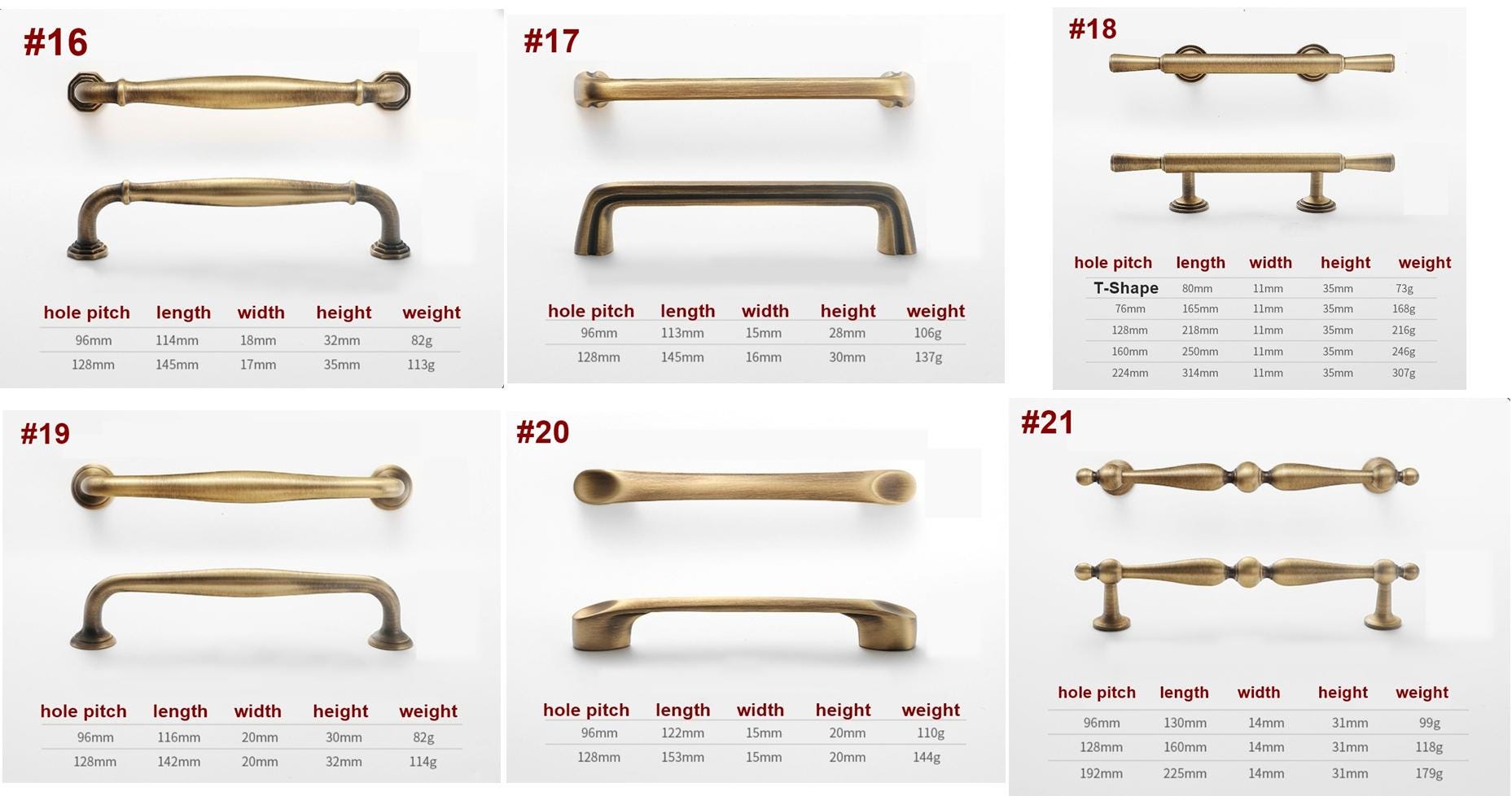 Solid Brass Cabinet Cup Pulls - Vintage Hardware for DIY Projects - #6 - 24mm / 1pc