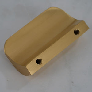 Solid Brass Cabinet Edge Pulls - Brushed Gold Finish for Cabinets - view 10