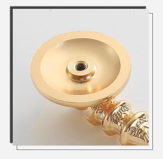 Solid Brass Cabinet Pulls & Knobs - Gold Finish Furniture Hardware - view 10