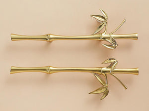 Solid Brass Cabinet Pulls & Knobs - Gold Finish Furniture Hardware - #12 left side / 1pc
