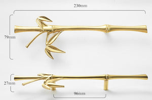 Solid Brass Cabinet Pulls & Knobs - Gold Finish Furniture Hardware - #12 right side / 1pc
