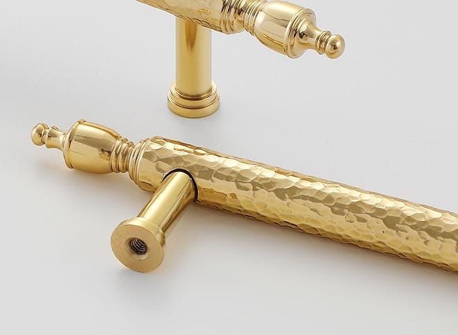 Solid Brass Cabinet Pulls & Knobs - Gold Finish Furniture Hardware - view 5