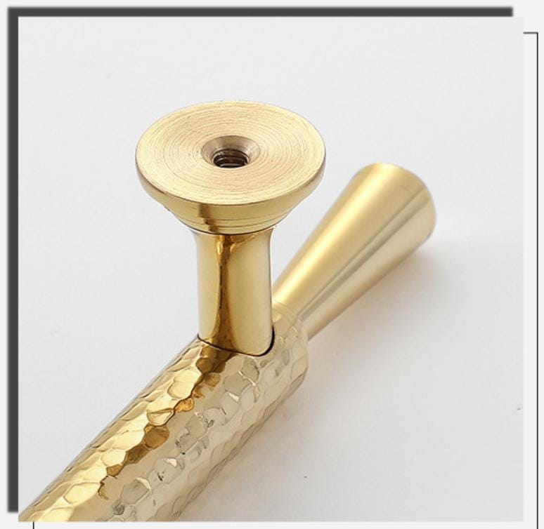 Solid Brass Cabinet Pulls & Knobs - Gold Finish Furniture Hardware - view 10