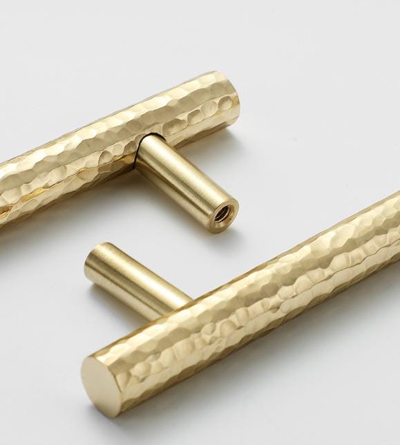 Solid Brass Cabinet Pulls & Knobs - Gold Finish Furniture Hardware - view 7