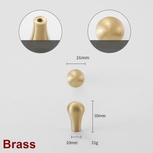 Solid Brass Cabinet Pulls & Knobs - Silver Finish for Wardrobes - view 4