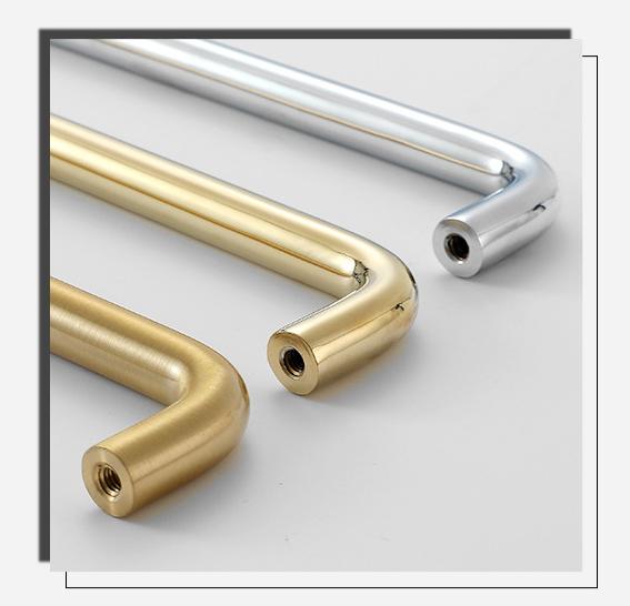 Solid Brass Cabinet Pulls & Knobs - Silver Finish for Wardrobes - view 9