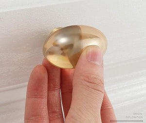 Solid Brass Crystal Cabinet Pulls & Knobs - Brass/Clear Finish - #3 Clear / 1pc