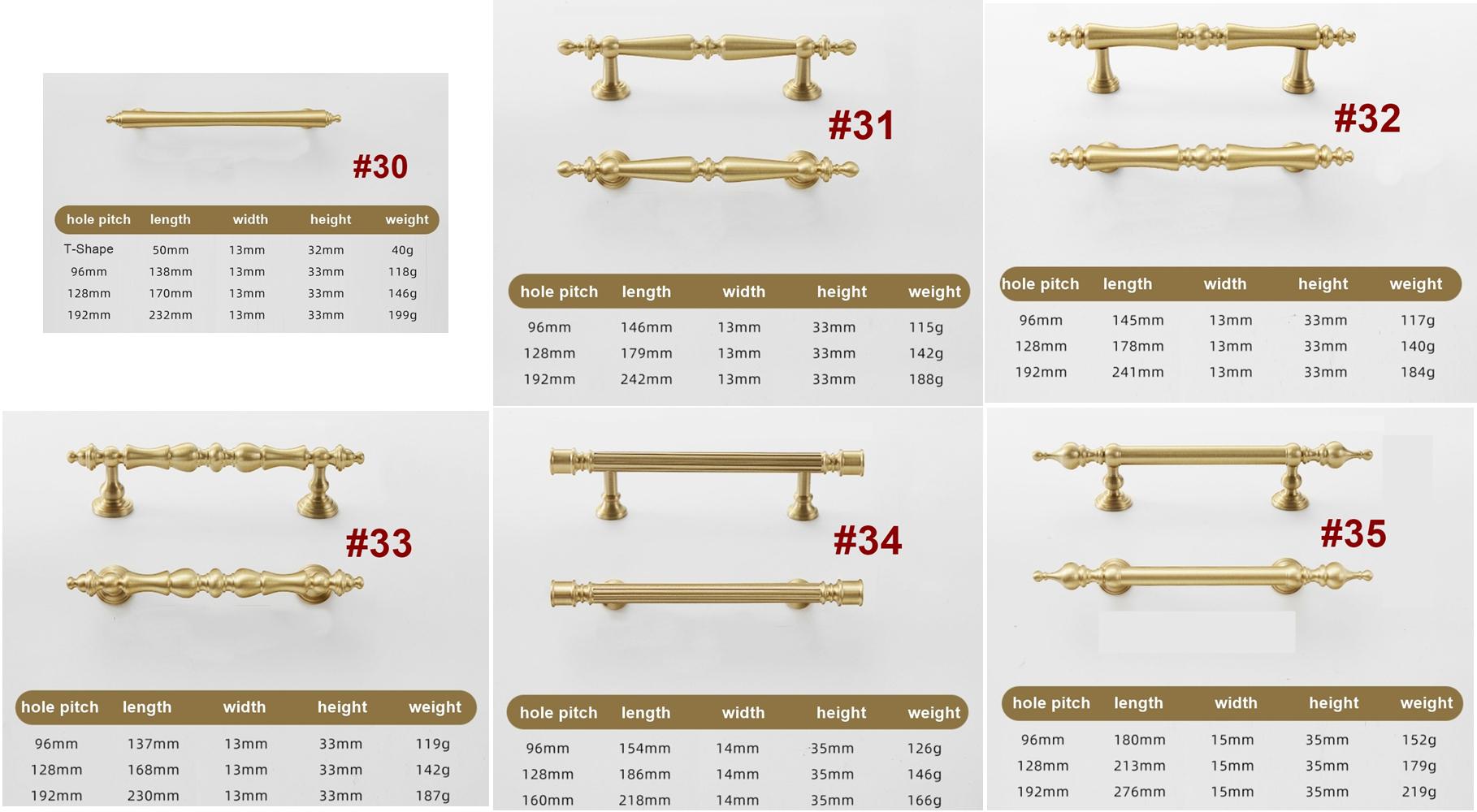 Solid Brass Floral Cabinet Cup Pulls - Gold Finish for Wardrobes - #6 / 1pc