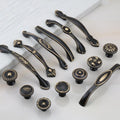 Solid Brass Floral Cabinet Pulls & Knobs - Brushed Gold Finish - #1 / 1pc