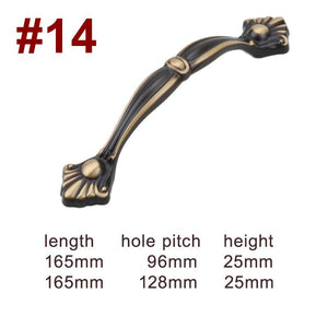 Solid Brass Floral Cabinet Pulls & Knobs - Brushed Gold Finish - #5 / 1pc